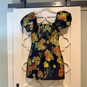 Lulu's Navy Floral Dress